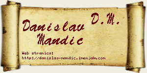 Danislav Mandić vizit kartica